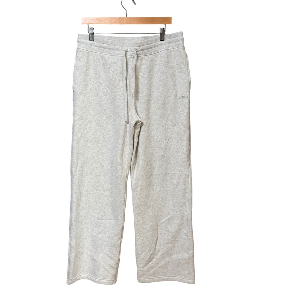 Aritzia Tna Sweatfleece Cozy Fleece Wide Leg Sweatpants Heather Grey L 119950